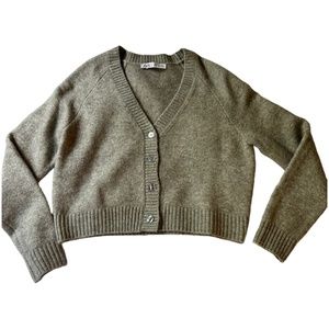 Zara Cropped Cardigan Sweater